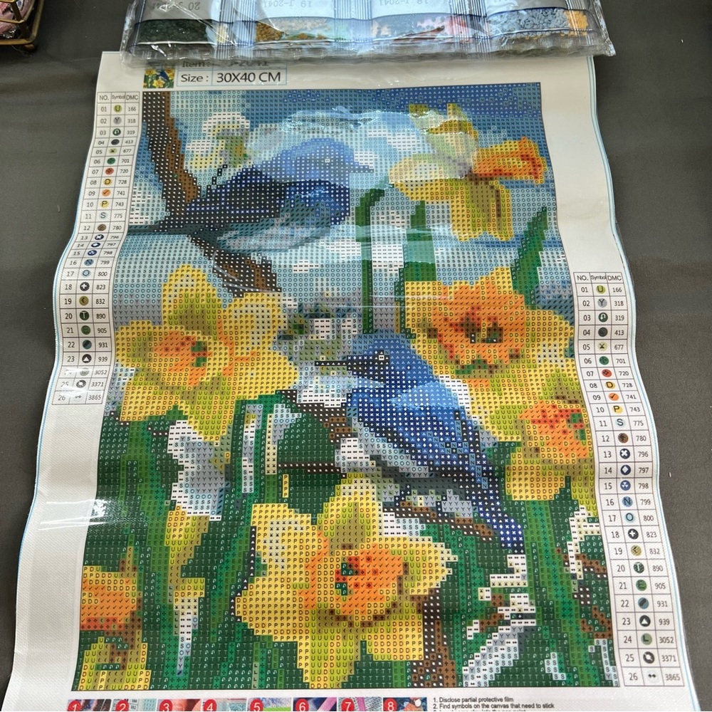 Blue Bird and Daffodil Diamond Painting + **FREEBIE SURPRISE**